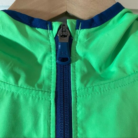 Sackpack Full Zip Jacket windbreaker neon green and blue youth large NWOT - Picture 11 of 16